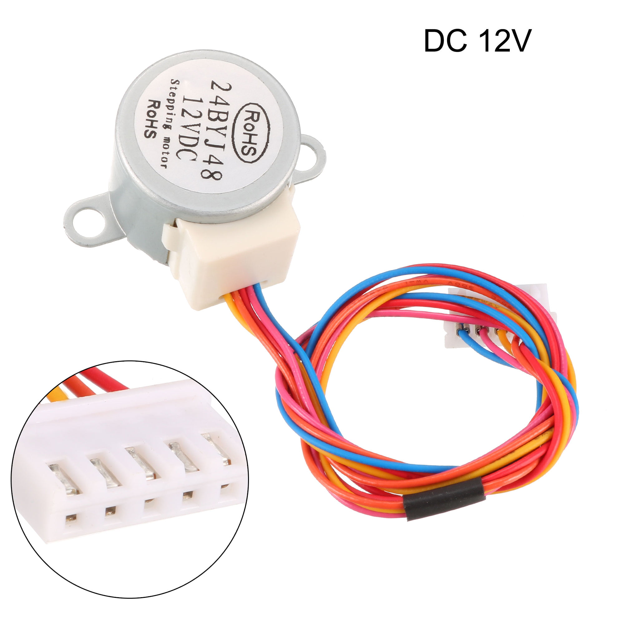uxcell 2PCS 24BYJ48 DC 5V Reduction Stepper Motor Micro Reducer Motor 4-Phase 5-Wire 1/64 Reduction Ratio 