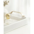 thumbnail image 4 of Kate and Laurel Farson Modern Decorative Wood Rectangle Tray with Handles, 10 x 24, White and Gold, Transitional Rectangular Tray for Use as Entryway Tray Decor or Ottoman Serving Tray, 4 of 9