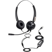 USB Headset or 3.5mm Computer Headphone Noise Cancelling and Hands-Free with Mic, PChero Stereo Wired Headset for PC