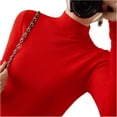 thumbnail image 1 of Maydear Women's High Neck Long Sleeve Sweater, Stretch Fitted Knitted Bottoming Shirt, 1 of 3