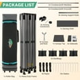 thumbnail image 6 of COBIZI 10x20 Pop Up Canopy, Heavy Duty Full-Truss Party Tent, Removable Awning & 4 Sidewalls, 420D PU Oxford, Waterproof, UPF 50+, 600D PVC Roller Bag, Black, 6 of 12