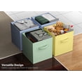 thumbnail image 3 of Sorbus Sorbus Foldable Fabric Storage Bin Closet Organizer, Blue Green Yellow, 6 Pack, 3 of 6