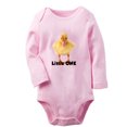thumbnail image 2 of iDzn Little One Funny Rompers, Newborn Baby Unisex Bodysuits, Infant Animal Duck Graphic Jumpsuits, Toddler Kids Long Sleeve Oufits (Pink, 6-12 Months), 2 of 5