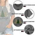 thumbnail image 6 of XCHQRTI Christmas Tree Shirt for Women Plus Size Tshirt Short Sleeve Graphic Top, 6 of 10