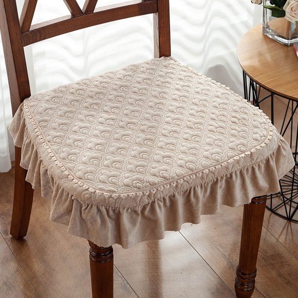 Xiao Hua Cojín grueso y cómodo para jardín, terraza, hogar, cocina, oficina, 43 x 45 cm (beige)