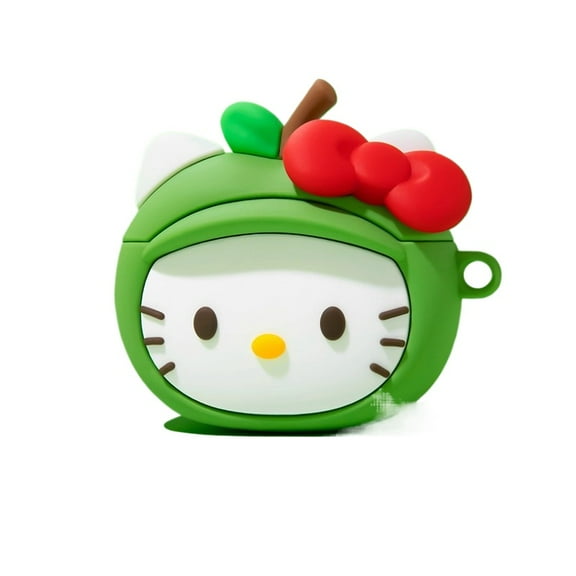 Para Airpods 1 2 3 4 Pro Pro 2 verde Kitty funda de silicona para auriculares accesorios cubierta