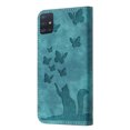 thumbnail image 2 of Compatible with Samsung Galaxy A71 4G Embossed Butterfly Cat Wallet Case with Card Slots Kickstand Cover, 2 of 5