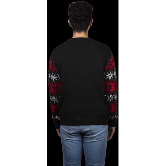 Suéter navideño Ugly Santa Claus feliz Navidad para hombre Rev Sueter cerrado cuello redondo tejido