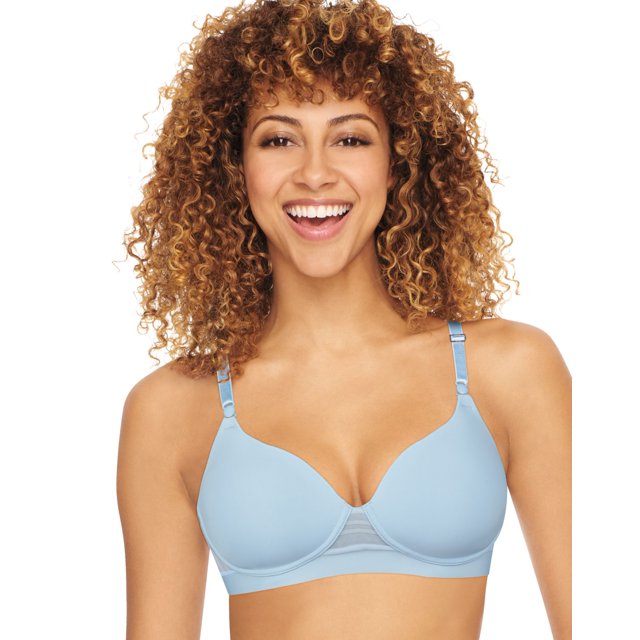 Hanes Soutien-Gorge Sans Fil Ultra Léger pour Femmes, M, Bleu Bling