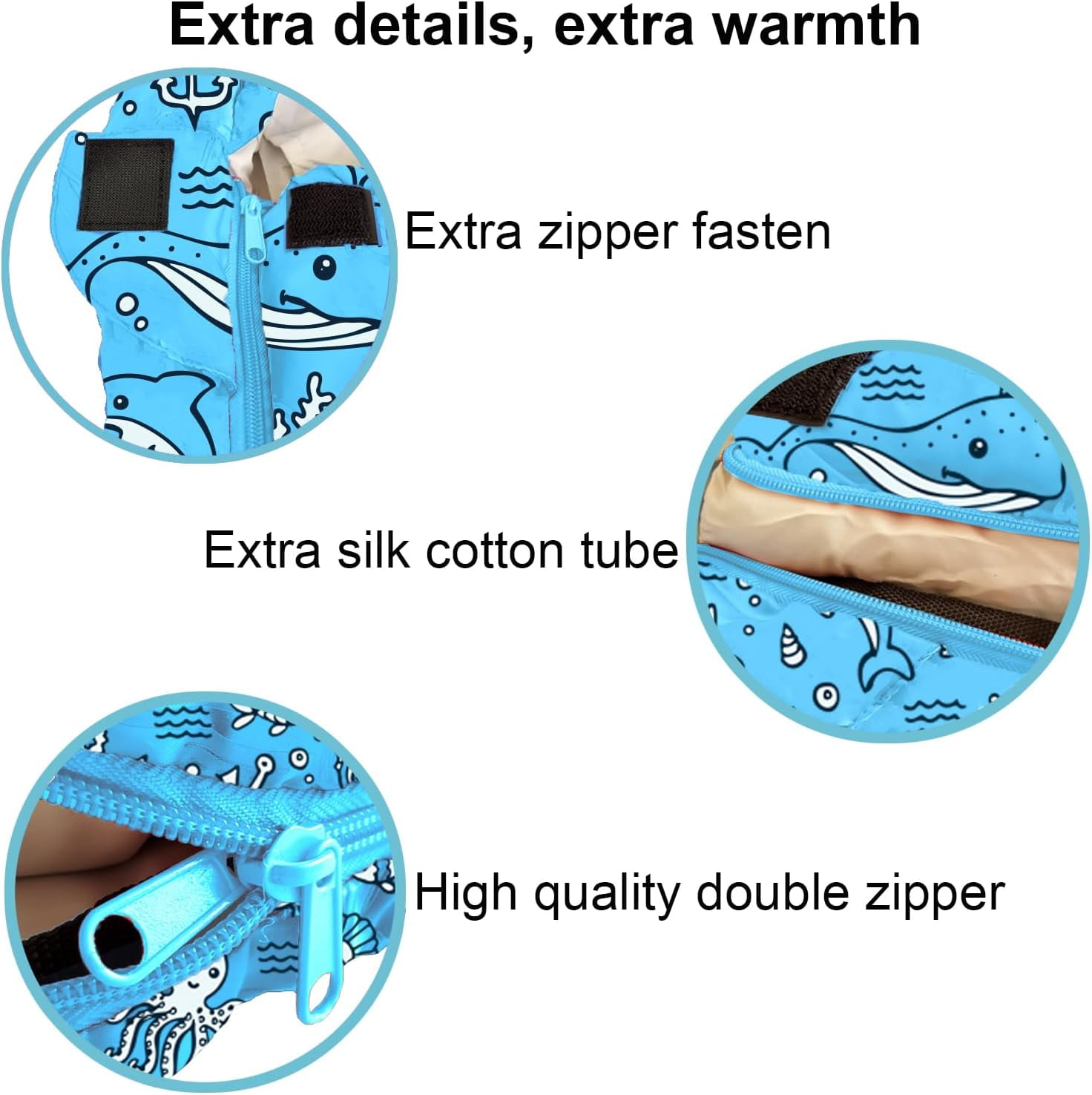 KidzAdventure 32-59F Youth and Kids Sleeping Bag | Indoor/Outdoor Boys and Girls Sleeping Bag | Mummy Style, Lightweight Sleeping Bag for Kids - Ocean World Youth