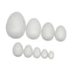 thumbnail image 3 of 9 huevos de espuma de Pascua para pintar, sin pintar, color blanco, para proyectos decorativos. estilo B, 3 of 8