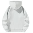 thumbnail image 3 of Domuza 1/4 Zip Hoodies for Men Long Sleeve Drop Shoulder Casual Hooded Sweatshirt Fall Winter Fashion Relaxed Fit Solid Color Pullover White S, 3 of 3