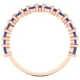thumbnail image 5 of 1.05 ct Brilliant Round Cut Simulated Tanzanite 18K Rose Gold Band SZ 6, 5 of 6