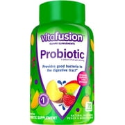 Vitafusion Probiotic Gummy Supplements, Raspberry, Peach and Mango Flavors, Probiotic Nutritional Supplements with 5 Billion CFUs, America’s Number 1 Gummy Vitamin Brand, 35 Day Supply, 70 Count