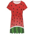 thumbnail image 3 of Watermelon Background with Seed Sundress Short Sleeve Dress Summer Women Clothes Dress for Women Dresses, 3 of 7