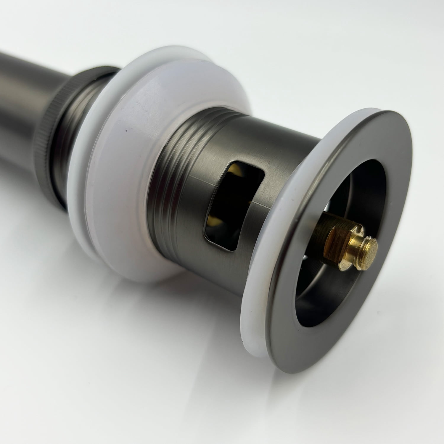 Bathroom Sink Drain with Overflow, Vessel Sink Lavatory Vanity Pop Up Drain Stopper, 304 Stainless Steel