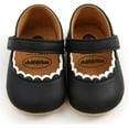 thumbnail image 3 of Baby Girl Shoes Non Slip Soft Sole PU Leather Infant Toddler Mary Jane Flats First Walker Crib Dress Oxford Shoes 3-18 Months, 3 of 6