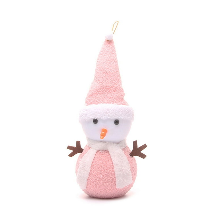 Miniature Snowman with Pink Hat