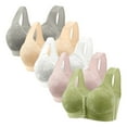 thumbnail image 2 of Censtreet 5PCS Women's Full Coverage Front Closure Posture Back Unpadded Wirefree Everyday Comfort Support Bra, 2 of 3