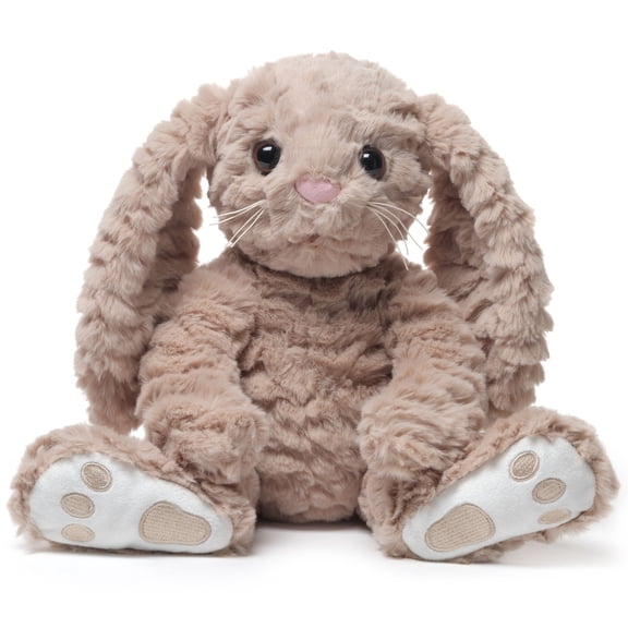 Bearington Collection Stuffed Animals Bunny Plush - 10 in Taupe & White - Soft Cuddly Companion for Kids & Toddlers