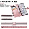 thumbnail image 4 of for Google Pixel 6A Wallet Case, Cat Dog Cartoon Cute Style with ID Card Holder PU Leather Flip Phone Cover Case for Google Pixel 6A MG Rose Gold, 4 of 14