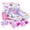 Pink, variant on BVIVOK Adjustable Kids Roller Skates for Girls with Light up Wheels, Deep Pink, Size 1-4
