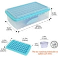 thumbnail image 3 of Ice Cube Tray with Lid and Bin for Freezer, Easy Release 55 Nugget Ice Tray with Cover, Storage Container, Scoop. Perfect Small Ice Cube Maker Tray & Mold. Flexable Durable Plastic, BPA Free, 3 of 5