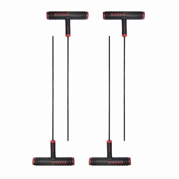 SAE Plain Ball Hex Key Hex Key, 9/64" Tip Size, 9 in Long, 3 in Short, 4 PK