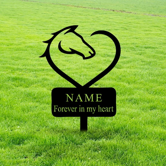 Custom Metal Horse Memorial Stake,Personalized Horse Name Stake,Horse Grave Marker,Horse Loss Gift,Horse Garden Yard Decor