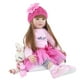 thumbnail image 5 of Muñeca Reborn RXDOLL para niña de 60 cm con atuendo rosa y acceso., 5 of 6
