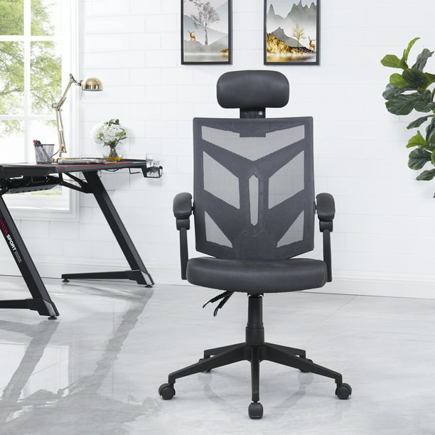 Naomi Home Juliet Adjustable Ergonomic Office Chair with Headrest Ergonomic  Chair Ergonomic Desk Chair High Back Mesh Office Chairs with Lumbar Support  Ergo Computer Task Chair with Wheels, Black 