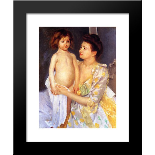 Jules Being Dried by His Mother 20x24 Framed Art Print by Mary Cassatt