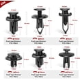 thumbnail image 3 of Nilight 120PCS Car Retainer 6.3mm 8mm 9mm 10mm Expansion Screws Replacement Kit Bumper Push Rivet Clips for Honda Acura GM Chrysler Ford Toyota Lexus, 3 of 7