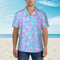 thumbnail image 4 of Balery Purple Dragon Scales Print Men's Hawaiian Shirts Short Sleeve Beach Shirt Relaxed Fit Vacation Button Down Shirts-Medium, 4 of 9