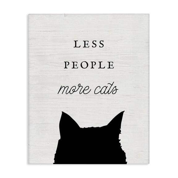 Stupell Industries Rustic Lodge Less People More Cats Canvas Art, 16 x 20, by Lil' Rue