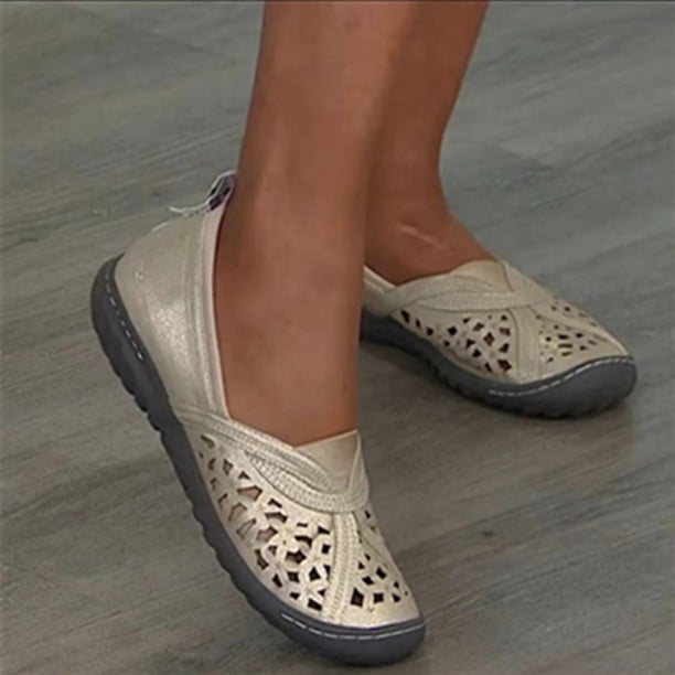 Zapatos vintage para mujer Tacón de cuña hueco Sandalias romanas informales para mujer Wmkox8yii nm6955