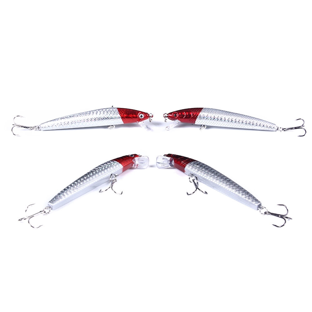 HENGJIA Minnow Bass Fishing Lures, Jerkbait Lure Set Hard Baits Crankbait for Catfish Trout Walleye Fishing Bait 12Pcs/kit, 3.74in/0.3oz