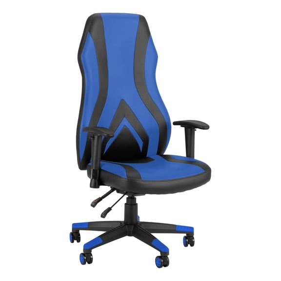 Norwood Commercial Furniture Racing Style High Back Fully-Adjustable Gaming Style Office Chair with Tilt & Arms Blue/Black