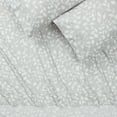 thumbnail image 2 of Chanasya 3-Piece Printed Twin Sheet Set - Ultra Soft Small Leaves Print 1 Flat Sheet, 1 Fitted Sheet ,1 Pillowcase - Wrinkle Fade Stain Resistant - Luxurious Brushed Microfiber - Gray - Twin, 2 of 3