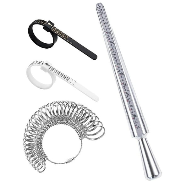 Ring Sizer Measuring Tool Set Ring Gauges with Finger Sizer Mandrel Ring Sizer Tools for Jewelry Sizing Measuring