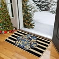 thumbnail image 3 of Winter Doormat Dog Paws Welcome Blue Snowflake Decorative Christmas Door Mat Non Slip Rubber Backing Front Rug Indoor Outdoor Entrance Kitchen Floor Decoration 17 x 29 Inch, 3 of 3