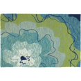 thumbnail image 1 of Homefires PP-SAH001B 22 x 34 Po Tapis d'Extérieur Intérieur Aquarelle Fleur, Bleu, 1 of 1