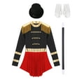 thumbnail image 5 of vastwit Womens Circus Magician Outfits Long Sleeve Dress Bodysuit with Accessories Black S, 5 of 7