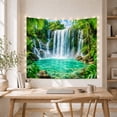 thumbnail image 5 of Lush Tropical Waterfall Cascading in a Rainforest Scene, Peaceful Coastal Style for Nature Enthusiasts, Wall Art Home Decor, Housewarming Gift, Tapestry Wall Hanging for Bedroom and Living Room, 5 of 7
