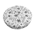 thumbnail image 6 of Uemuo Hand Drawn Snake Pattern Round Bar Stool Seat Covers Washable Stool Cushion Slipcover Elastic Bar Chair Covers-14 inch, 6 of 7