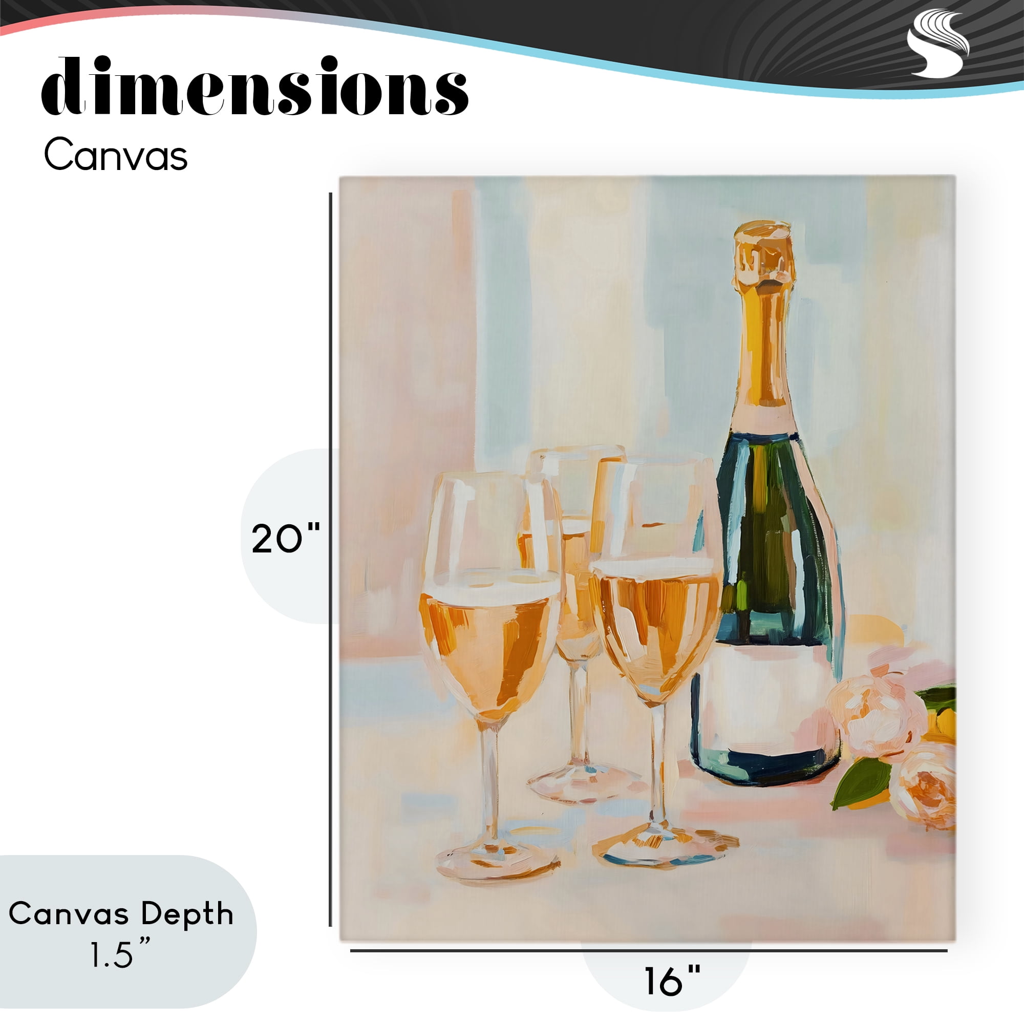 Stupell Industries Champagne Triple Toast Canvas Wall Art, design by The Prints Vibe