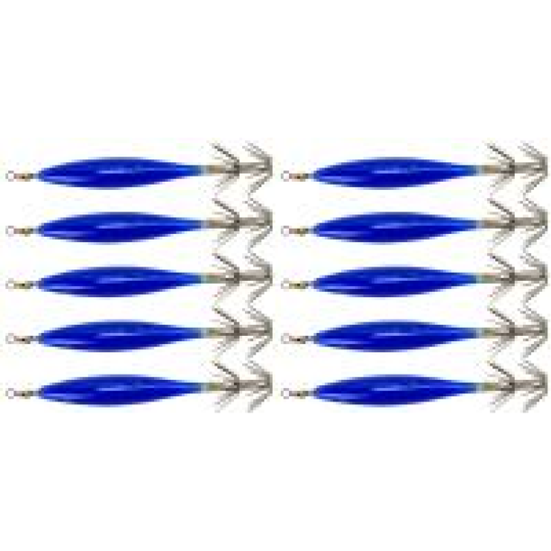 Cebo Pesca Luminoso Vívido Cebos Calamar Con Anzuelo Calamar para Pescar (azul)