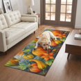 thumbnail image 2 of Orange Pumpkins Fall 2'x6' Runner Rugs for Hallway Kitchen Bedside Non Slip Washable, Botanical Thanksgiving Blue Ombre Entryway Rug Runners with Rubber Backing, Long Carpet Runner for Laundry Room, 2 of 8