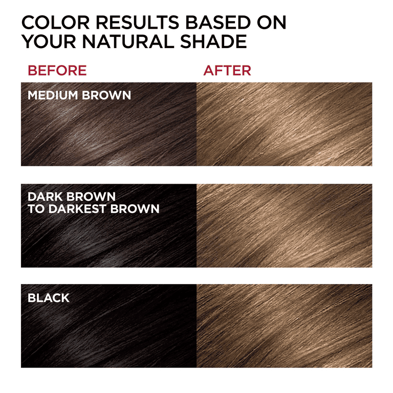 ash brown hair color chart loreal