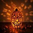 thumbnail image 6 of Halloween Pumpkin Night Light, 2-Size Jack-O-Lantern LED Lamp, Plastic Battery Operated Pumpkin Lantern for Indoor Home Holiday Party Decor, Tall/Round Pumpkin Shape, 6 of 6